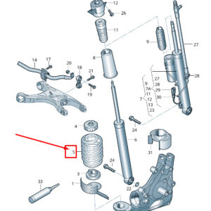 AUDI A4 Avant B8 Rear Coil Spring 8K0511115CP ORIGINAL