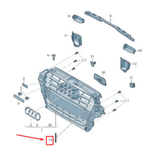 AUDI A3 Sportback 8V Front Sealing Foam Tape 8V0807674 ORIGINAL