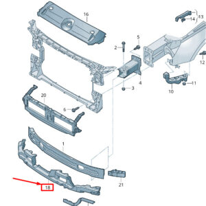 AUDI A4 Avant B9 Rear Bumper Foam Filler Piece 8W0807550F ORIGINAL