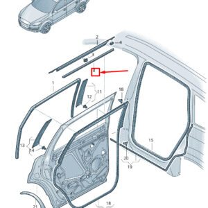 AUDI Q7 4L Rear Left Inner Door Window Aperture Seal 4L0839479 ORIGINAL