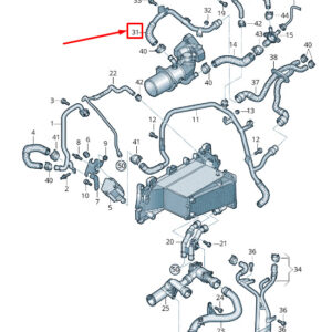 AUDI Q5 FY Coolant Pipe With Coolant Hose 04L122157BT ORIGINAL