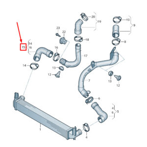 AUDI A1 MK1 Intercool Pressure Hose 6R0145834D ORIGINAL
