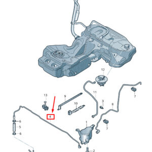 AUDI A5 Sportback 8T Charcoal Container Breather Line 8K0201991AP ORIGINAL