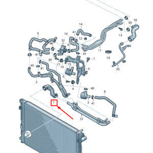 AUDI A6 C8 Coolant Hose With Quick Release Coupling 4K0122055T ORIGINAL
