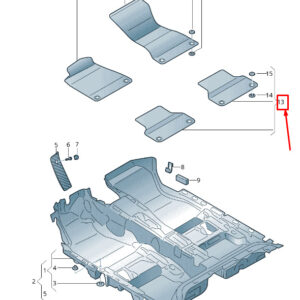 AUDI A4 Avant B9 Rear Floor Mat Set 8W0864450B KGB 8W0864450BKGB ORIGINAL