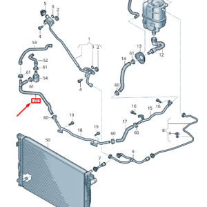AUDI TT FV Engine Coolant Hose 8W2122096 ORIGINAL