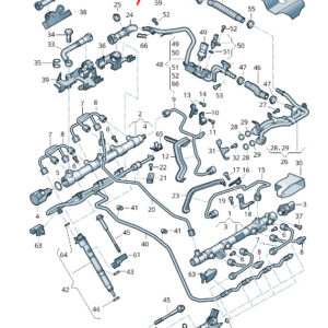 AUDI Q7 4M Fuel Return Line 057130297Q ORIGINAL