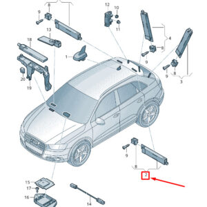 AUDI Q3 8U Left Upper Antenna Amplifier 8U0035225A ORIGINAL