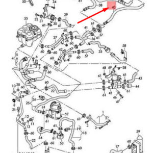 AUDI Q7 4M Upper Engine Coolant Hose LHD 4M1819337 ORIGINAL