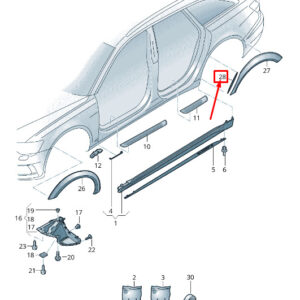 AUDI A6 4A C8 Rear Right Door Wheel Cover 4K9854820GRU ORIGINAL