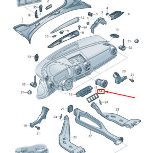 AUDI A3 Sportback 8V Front Dashboard Air Vent 8V08209016PS ORIGINAL