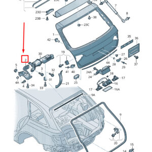 AUDI Q5 8R Rear Left Side Bootlid Hinge 8R0827299B ORIGINAL