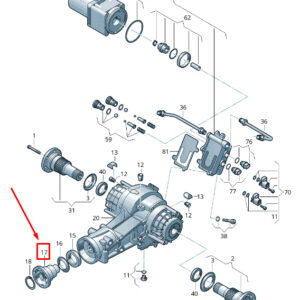 AUDI A8 4H Rear Axle Differential Flange 0AR525389F ORIGINAL