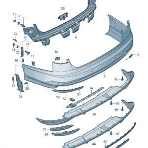 AUDI A8 4N Rear Left Bumper Outer Molding Cap 4N0853657A ORIGINAL