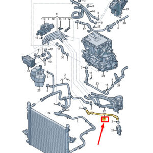 AUDI Q4 E-Tron Engine Coolant Pipe With Coolant Hose 1EA121055G ORIGINAL
