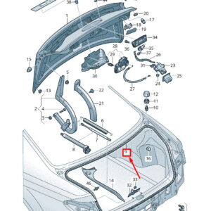 AUDI A8 4N Rear Deck Lid Seal 4N0827705A ORIGINAL