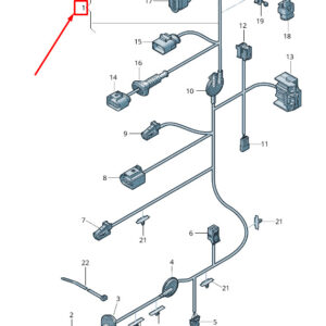 AUDI RS7 Sportback 4G Rear Door Wiring Set 4G8971687CN ORIGINAL