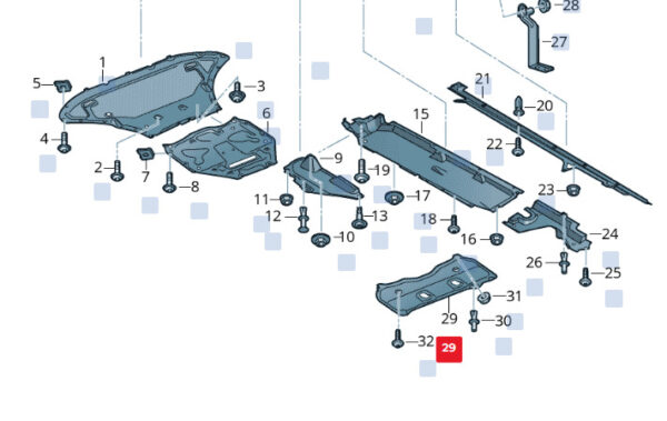 AUDI Q8 4MN Undebody Trim Cover 4M0804033E ORIGINAL