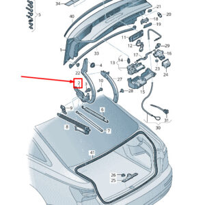 AUDI A6 C8 Rear Right Side Bootlid Hinge 4K5827302 ORIGINAL