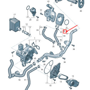 AUDI A4 B9 Engine Cooler For Coolant 06L121251B ORIGINAL