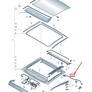 AUDI A6 C8 Rear Sunroof Water Drainage Hose 4K5877203A ORIGINAL