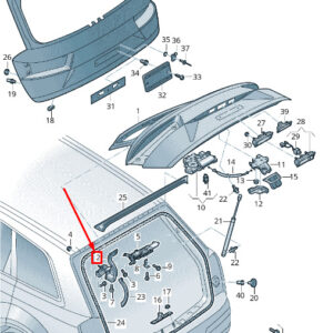 AUDI Q7 4M Rear Right Side Bootlid Hinge 4M0827300C ORIGINAL