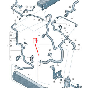 AUDI TT FV Engine Coolant Hose 8W0145947D ORIGINAL