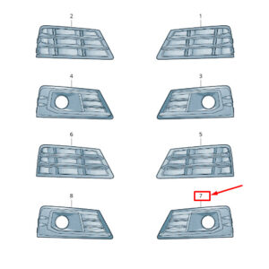 AUDI A4 Avant B9 Front Left Bumper Air Guide Grille 8W0807681SSQF ORIGINAL
