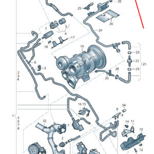 AUDI Q5 FY Evaporative Emissions System Breather Line 80A201991L ORIGINAL