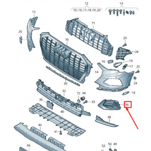 AUDI Q3 F3 Front Left Bumper Air Guide Grille 83A807671TB2 ORIGINAL
