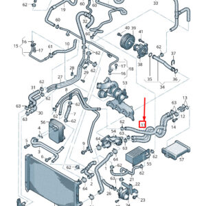 AUDI A1 MK1 Coolant Hose With Quick Release Coupling 6R0122157AA ORIGINAL
