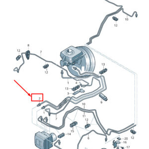 AUDI A6 Allroad 4G Brake Pipe To Hydraulics RHD 4G2614706AA ORIGINAL