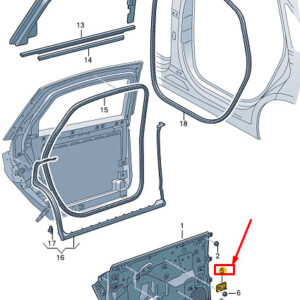 AUDI A8 D5 Rear Right Door Panel Bracket 4N6839160 ORIGINAL