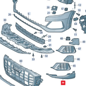AUDI Q8 4MN Front Right Bumper Spoiler 4M88070624W3 ORIGINAL