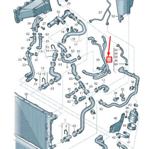 AUDI A4 Avant B8 Radiator Coolant Hose 8K0145920J ORIGINAL
