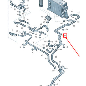 AUDI Q7 4M Engine Coolant Pipe 4M0121083B ORIGINAL