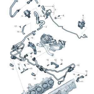 AUDI A8 4N Fuel Feed Line 06M133986AD ORIGINAL