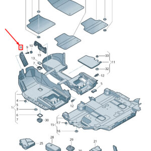 AUDI Q7 4M Footrest Cover RHD 4M2864778AMG6 4M2864778A MG6 ORIGINAL