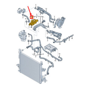 AUDI Q4 E-Tron Engine Coolant Pipe Bracket 1EA121224H ORIGINAL