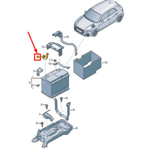 AUDI A1 GB Battery Terminal Clamp 2Q0915135 ORIGINAL