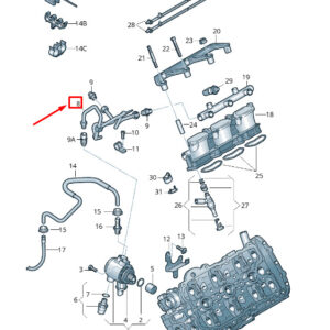 AUDI A6 Avant C7 Fuel Line 06E127501AQ ORIGINAL