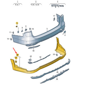 AUDI A6 C8 Rear Bumper Lower Cover 4K9807417AGRU ORIGINAL