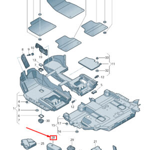 AUDI Q7 4M Floor Filler Piece 4M1863517F ORIGINAL