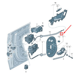 AUDI Q7 4M Front Right Door Inner Panel Cover 4M0837096 ORIGINAL