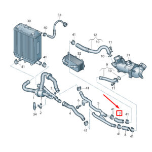 AUDI RS7 Sportback 4G Engine Coolant Hose 4G0121062 ORIGINAL