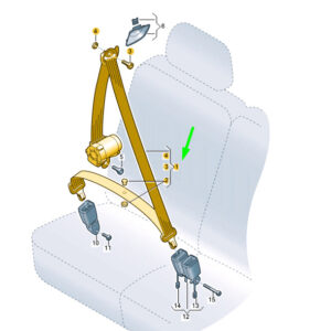 AUDI Q7 4M Rear Left Third Row Seat Belt 4M0857811BV04 ORIGINAL