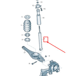 AUDI TT FV Rear Gas Shock Absorber 8S7513029D ORIGINAL