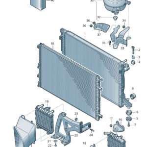 AUDI A6 4A C8 Additional Cooler For Coolant Air Guide 4K8121334A ORIGINAL