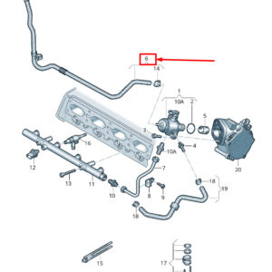 AUDI Q3 8U Fuel Line 06K133986AM ORIGINAL