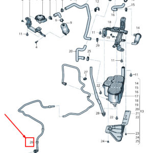 AUDI Q7 4M Evaporative Emissions System Breather Line 4M0201995R ORIGINAL
